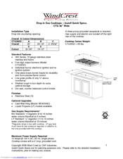 Wind Crest CTG365D Install Quick Specs