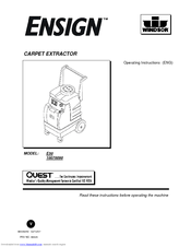 Windsor Ensign E50 Operating Instructions Manual