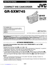 JVC GR-SXM745 Instructions Manual