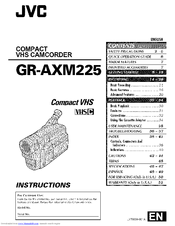 JVC GR-AXM225 Instructions Manual