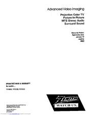 ZENITH PVR5269 Operation Manual & Warranty
