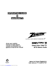 Zenith Sentry 2 Operating Manual & Warranty