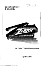 ZENITH SRV1320S Operating Manual & Warranty