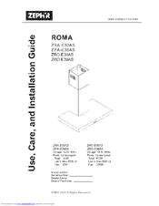 ZEPHYR Roma ZRA-E36AS Use Use, Care And Installation Manual