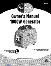 All-Power APG3101 Owner's Manual