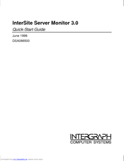 Intergraph InterSite Server Monitor 3.0 Quick Start Manual