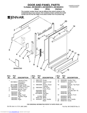 Jenn-Air JDB1095AWB10 Parts List