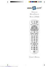 X10 Wireless MouseRemote UR86A Owner's Manual
