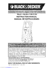 BLACK & DECKER 11BLE-325 Instruction Manual