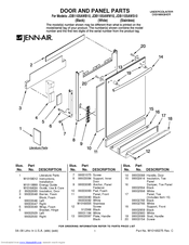Jenn-Air JDB1105AWS10 Parts List