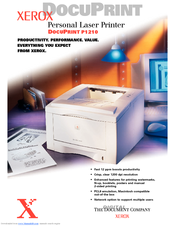 Xerox DocuPrint P1210 User Manual