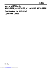 Xerox Fax Modem 4230/MRP Operator's Manual