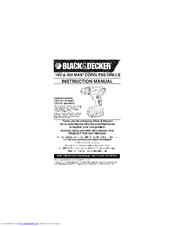BLACK & DECKER LDX120 Instruction Manual