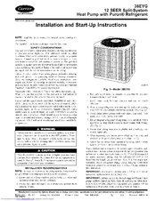 CARRIER 38EYG Installation And Start-Up Instructions Manual