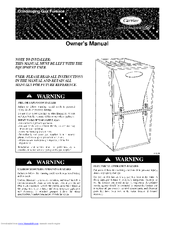 CARRIER Condensing gas furnace Owner's Manual