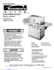 Kenmore Elite 415.16661800 Use And Care Manual