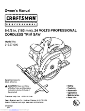 CRAFTSMAN 315.271030 Owner's Manual
