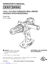 CRAFTSMAN 315.115440 Operator's Manual