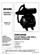 CRAFTSMAN 390.2509 Owner's Manual
