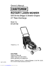 CRAFTSMAN 917.371740 Owner's Manual