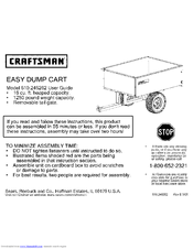 CRAFTSMAN 610.246262 User Manual