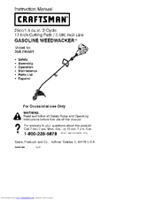 CRAFTSMAN WEEDWACKER 358.745501 Instruction Manual