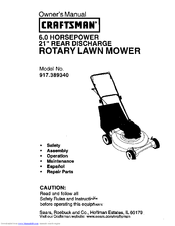 CRAFTSMAN 917.389340 Owner's Manual