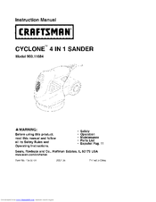 CRAFTSMAN CYCLONE 900.11684 Instruction Manual