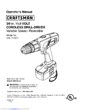 CRAFTSMAN 315.114420 Operator's Manual