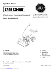 Craftsman 486.248474 Operator's Manual