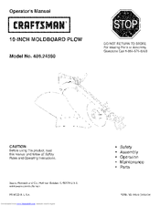 CRAFTSMAN 486.24560 Operator's Manual