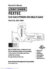 Craftsman nextec 320.10004 Operator's Manual
