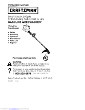 CRAFTSMAN WEEDWAOKER 358.795550 Instruction Manual