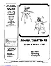 CRAFTSMAN 113.196120 Owner's Manual