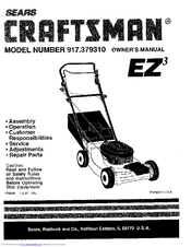 CRAFTSMAN EZ3 917.379310 Owner's Manual