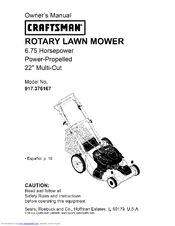 CRAFTSMAN 917.376167 Owner's Manual