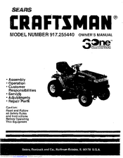 CRAFTSMAN 3One 917.255440 Owner's Manual