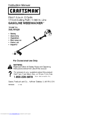 Craftsman WEEDWACKER 358.791520 Instruction Manual