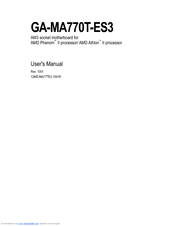 Gigabyte GA-MA770T-ES3 User Manual
