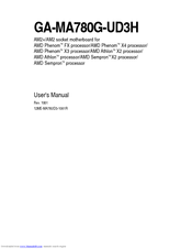 Gigabyte GA-MA780G-UD3H User Manual