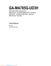 Gigabyte GA-MA785G-UD3H User Manual