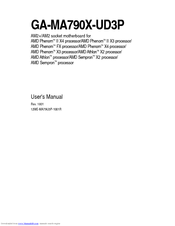 Gigabyte GA-MA790X-UD3P User Manual