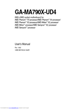 Gigabyte GA-MA790X-UD4 User Manual