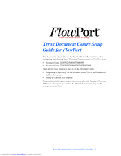 Xerox FlowPort Setup Manual