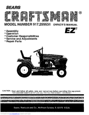 CRAFTSMAN EZ3 917.259531 Owner's Manual