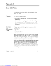 Xerox 4045 Appendix