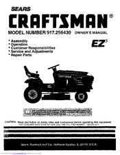 CRAFTSMAN EZ3 917.256430 Owner's Manual