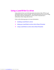 Xerox LaserWriter 8 Series driver User Manual