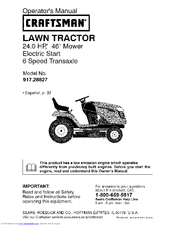 CRAFTSMAN 917.28827 Operator's Manual