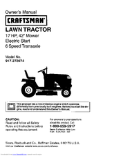 CRAFTSMAN 917.272074 Owner's Manual